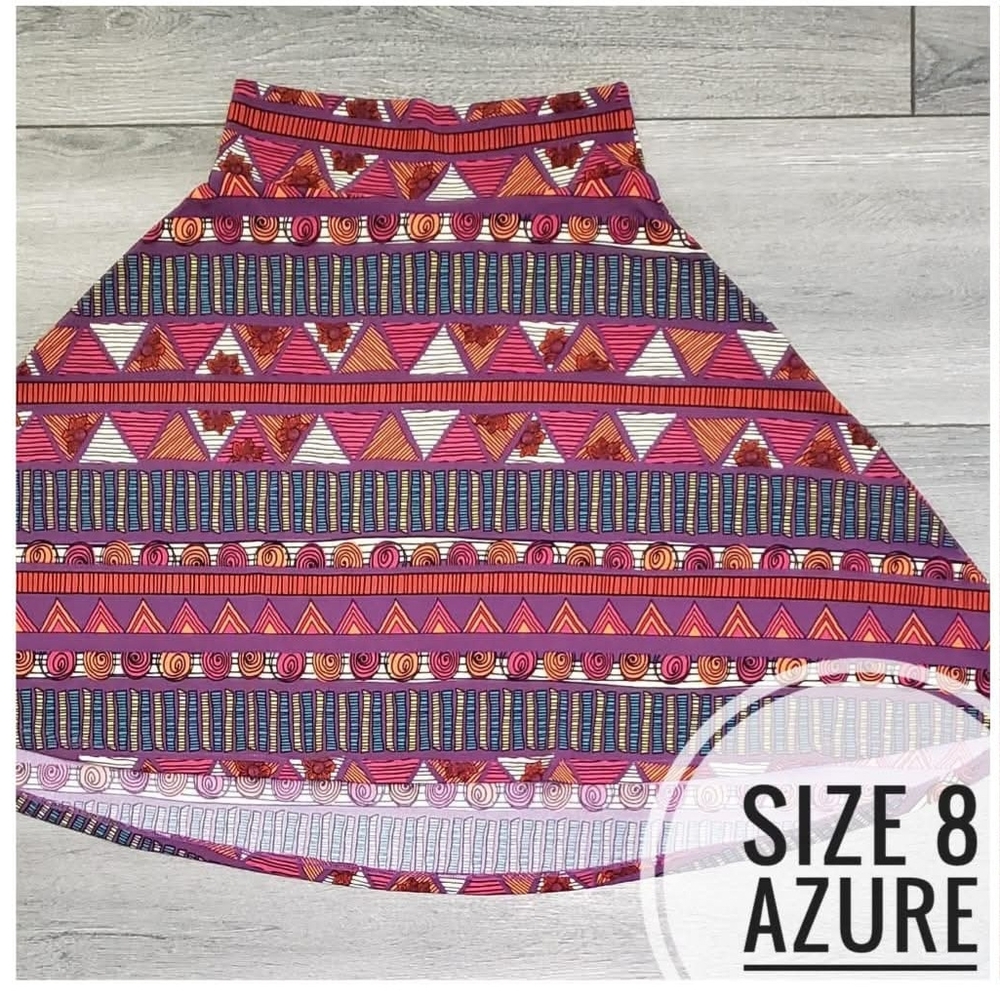 LuLaRoe Colorful Geometric Patterned Skirt